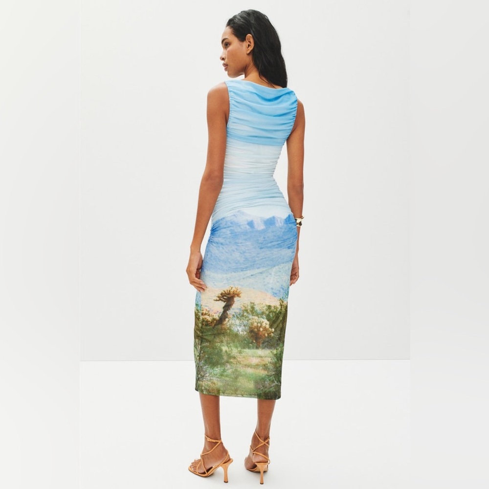 Significant Other Saria Boat-Neck Midi Dress in Joshua Tree size 4 NWOT - Picture 3 of 8